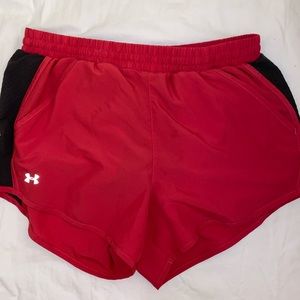 Red Under Armour shorts